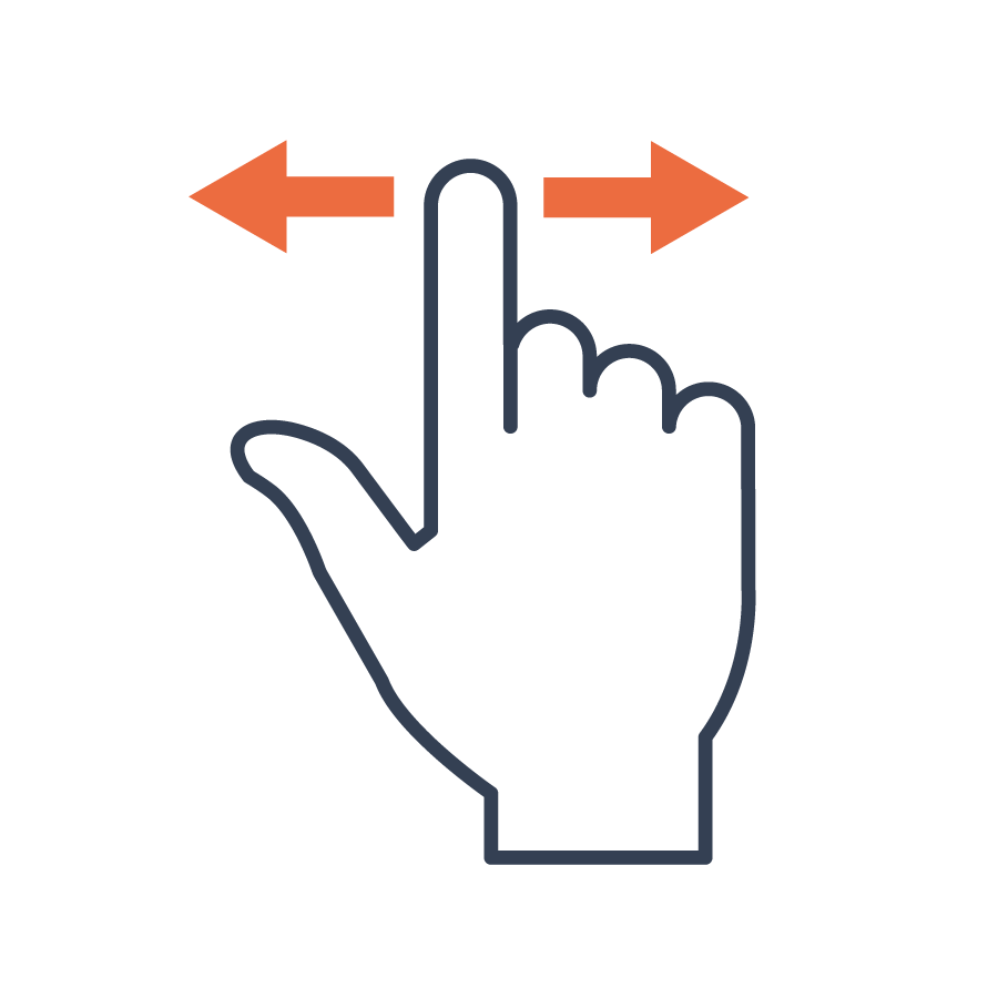 画面をフリックして本を読むようにページがめくれます。